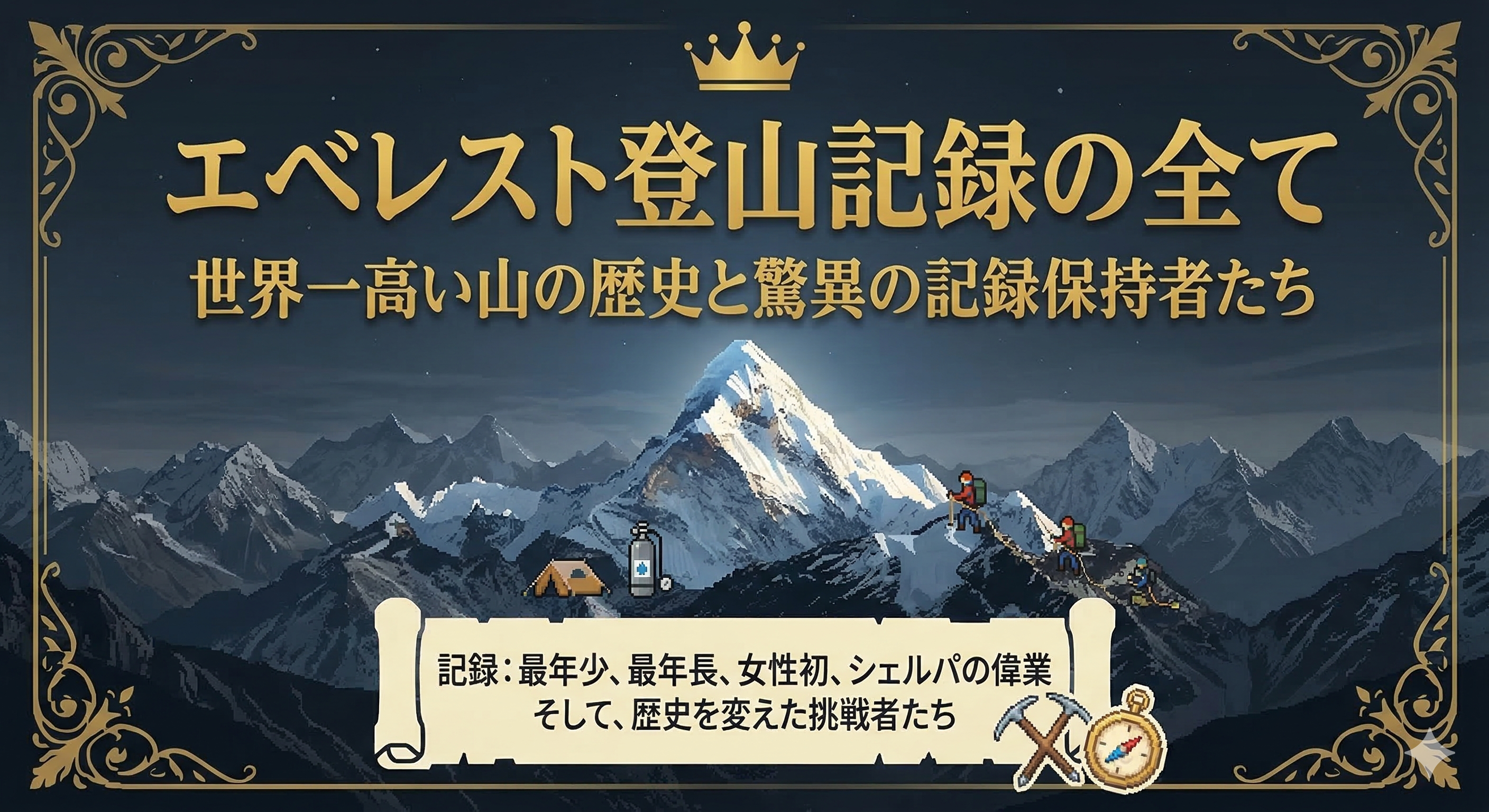 エベレスト登山記録の全て｜世界一高い山の歴史と驚異の記録保持者たち